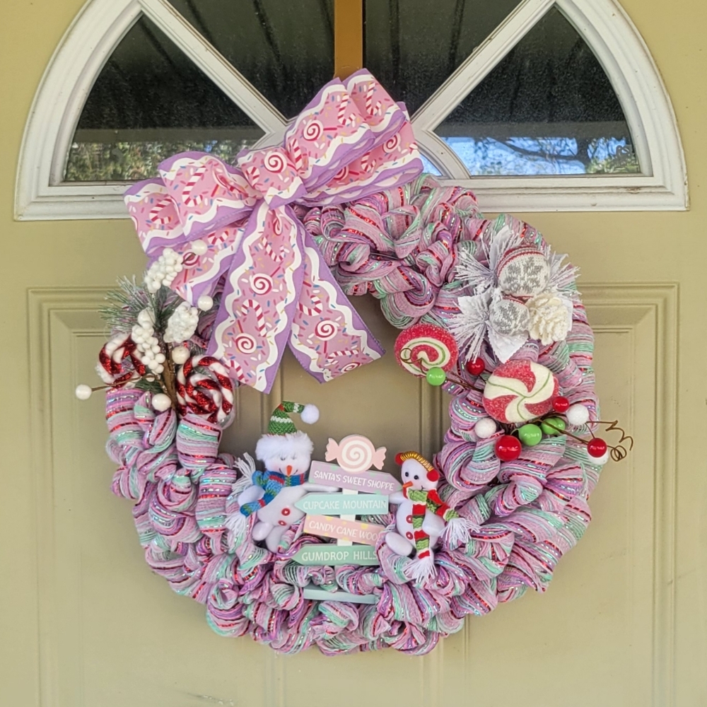 Pink Candy Wreath